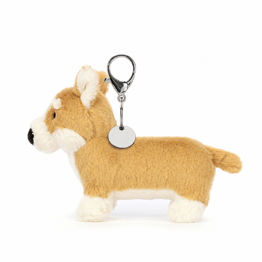 Porte-clé Betty Corgi en marron – vue 2