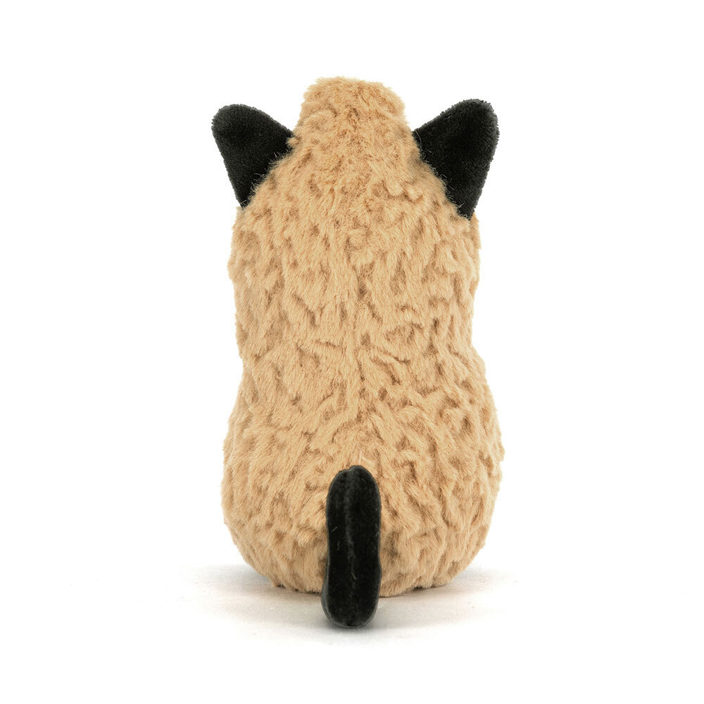Peluche Amuseables Cacahuète déguisée en chat en beige – vue 4