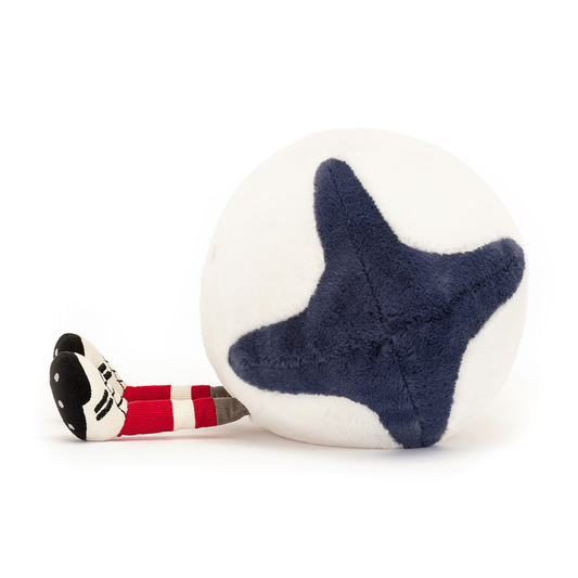 Peluche Ballon de rugby Amuseables Sports blanche – vue 2