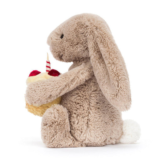 Peluche Lapin Bashful Beige « Anniversaire » en kaki – vue 2