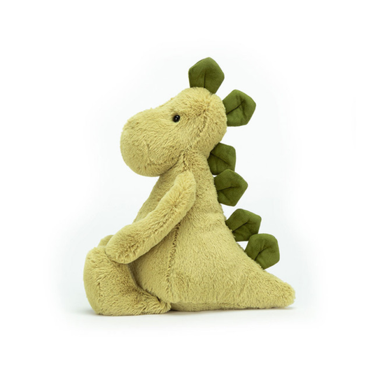 Peluche Dino Bashful en vert – vue 2