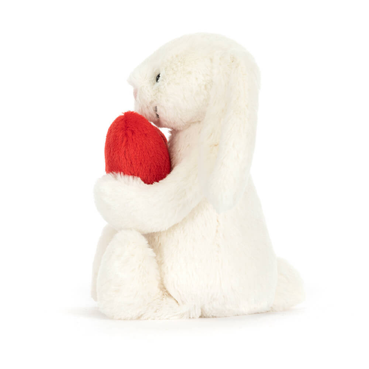 Peluche Lapin Bashful Cœur d'amour rouge blanche – vue 2