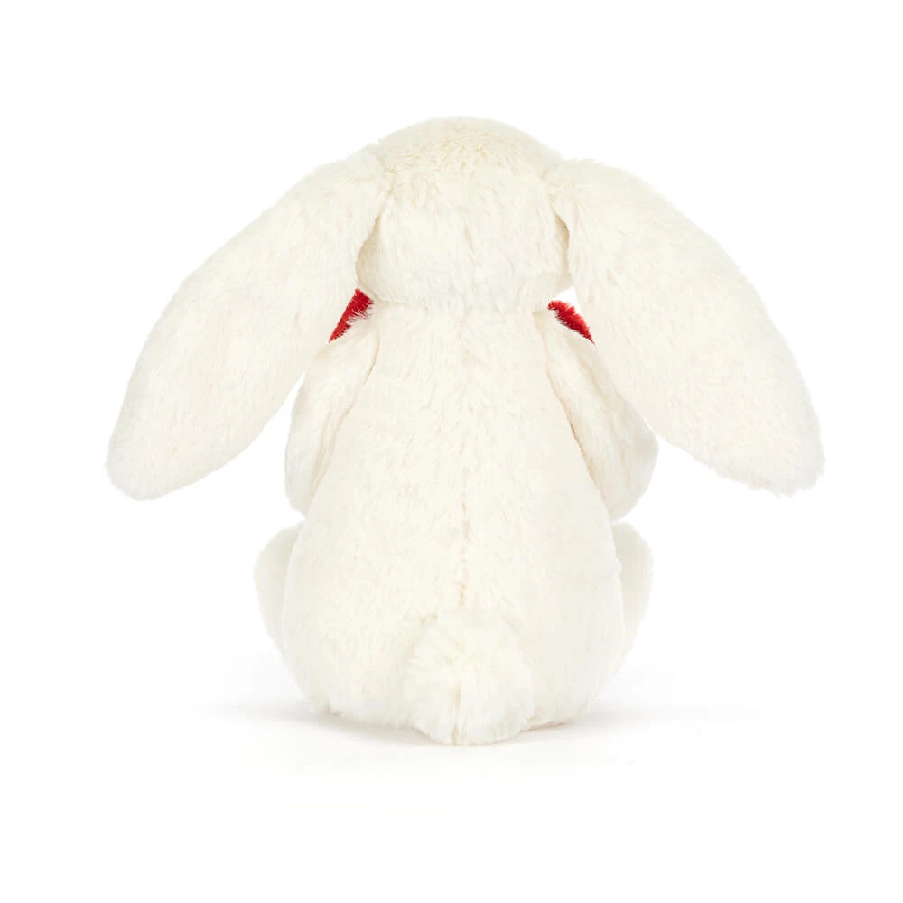 Peluche Lapin Bashful Cœur d'amour rouge blanche – vue 3
