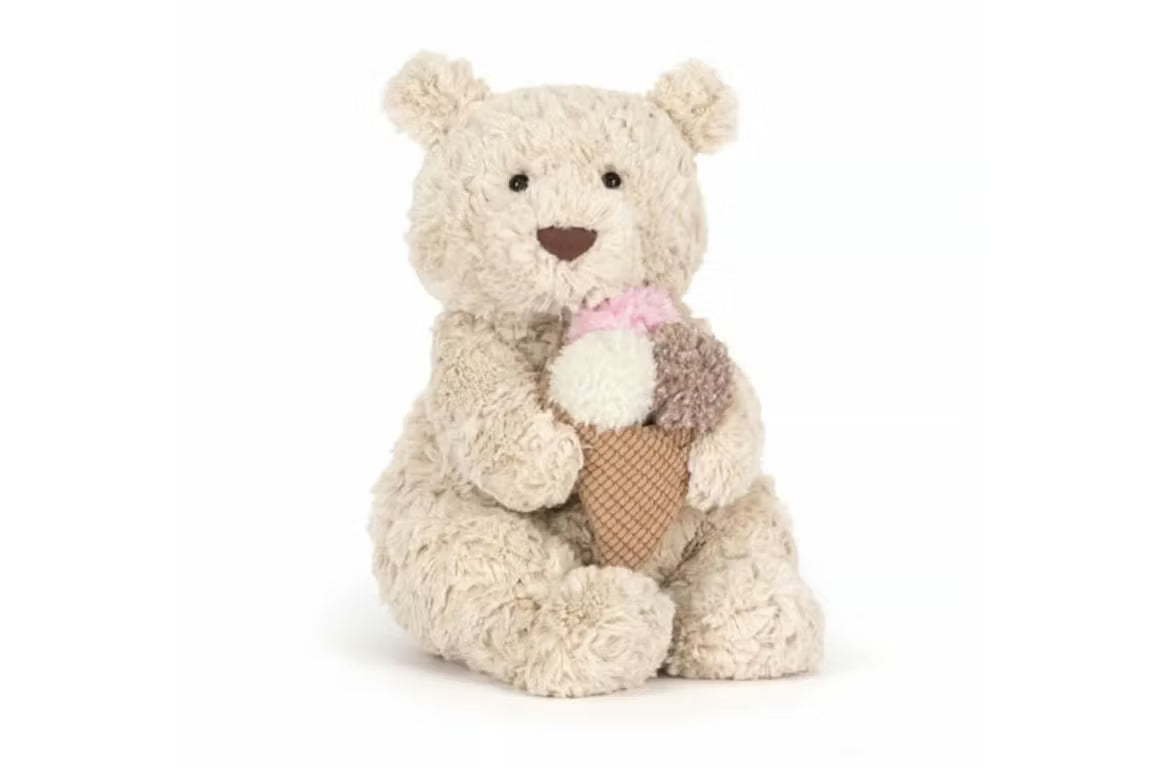 Peluche Ours Oatus avec glace en beige