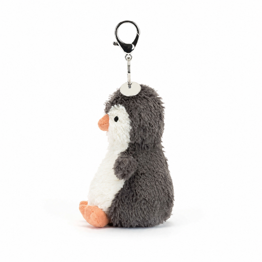 Porte-clé Manchot Peanut en gris et blanc – vue 2