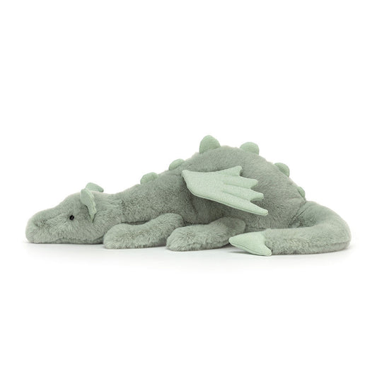 Peluche Dragon Sage en vert sauge – vue 2
