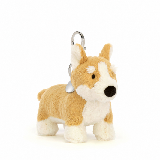 Porte-clé Betty Corgi en marron