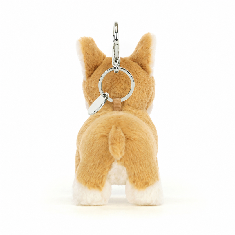 Porte-clé Betty Corgi en marron – vue 3