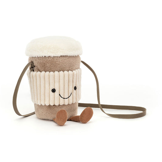 Sac en peluche Amuseables Coffee-to-Go en kaki
