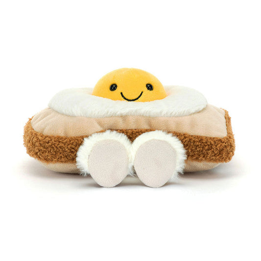 Peluche Amuseables Egglantine Egg On Toast en crème