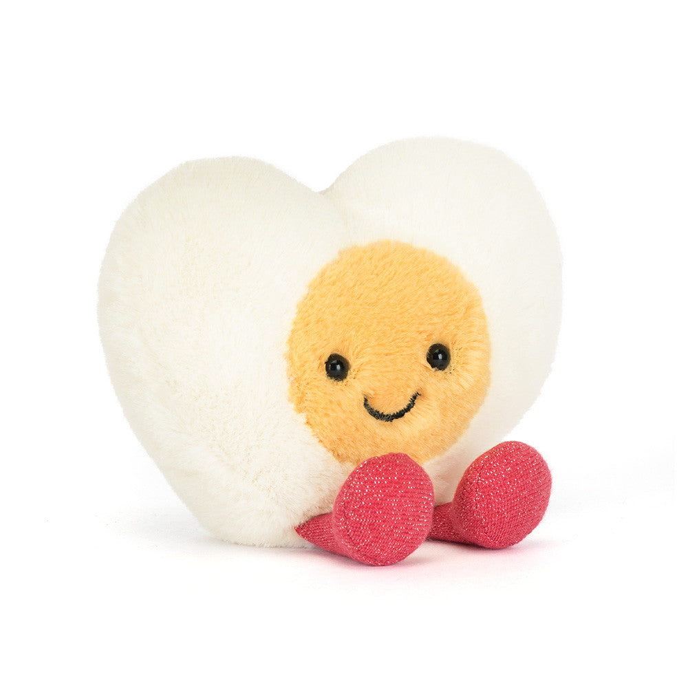 Peluche Amuseables Heart Boiled Egg en blanc