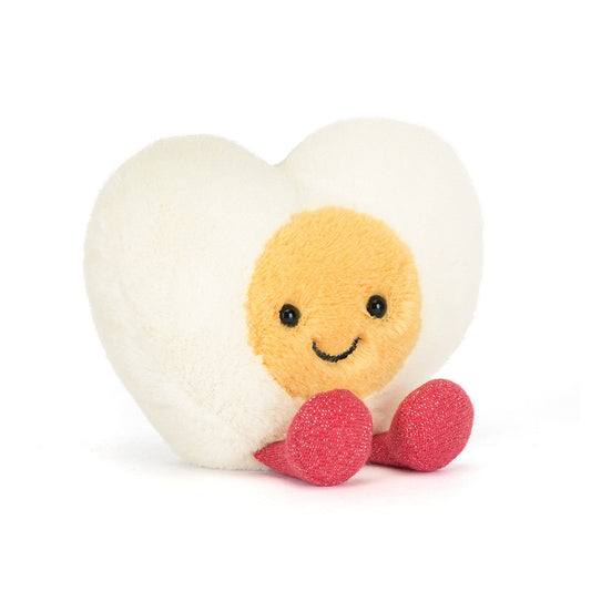 Peluche Amuseables Heart Boiled Egg en blanc