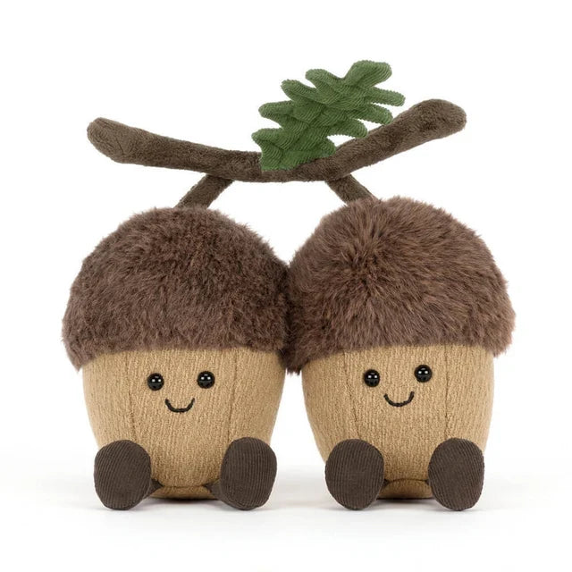 Ensemble de peluches Amuseables Ort & Tum Acorns en marron