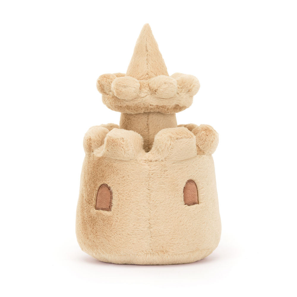 Peluche Amuseables Château de sable en beige avec un motif de coquillage et une étoile de mer – vue 3