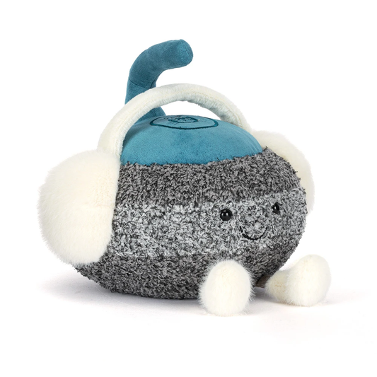 Peluche pierre de curling grise – vue 2