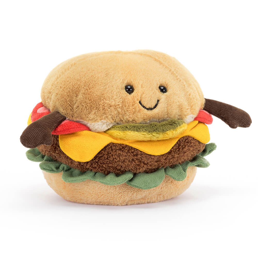 Peluche Burger Amuseables marron