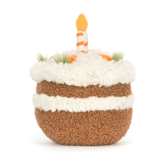 Peluche Amuseables Gâteau à la carotte en marron avec glaçage et bougie – vue 2