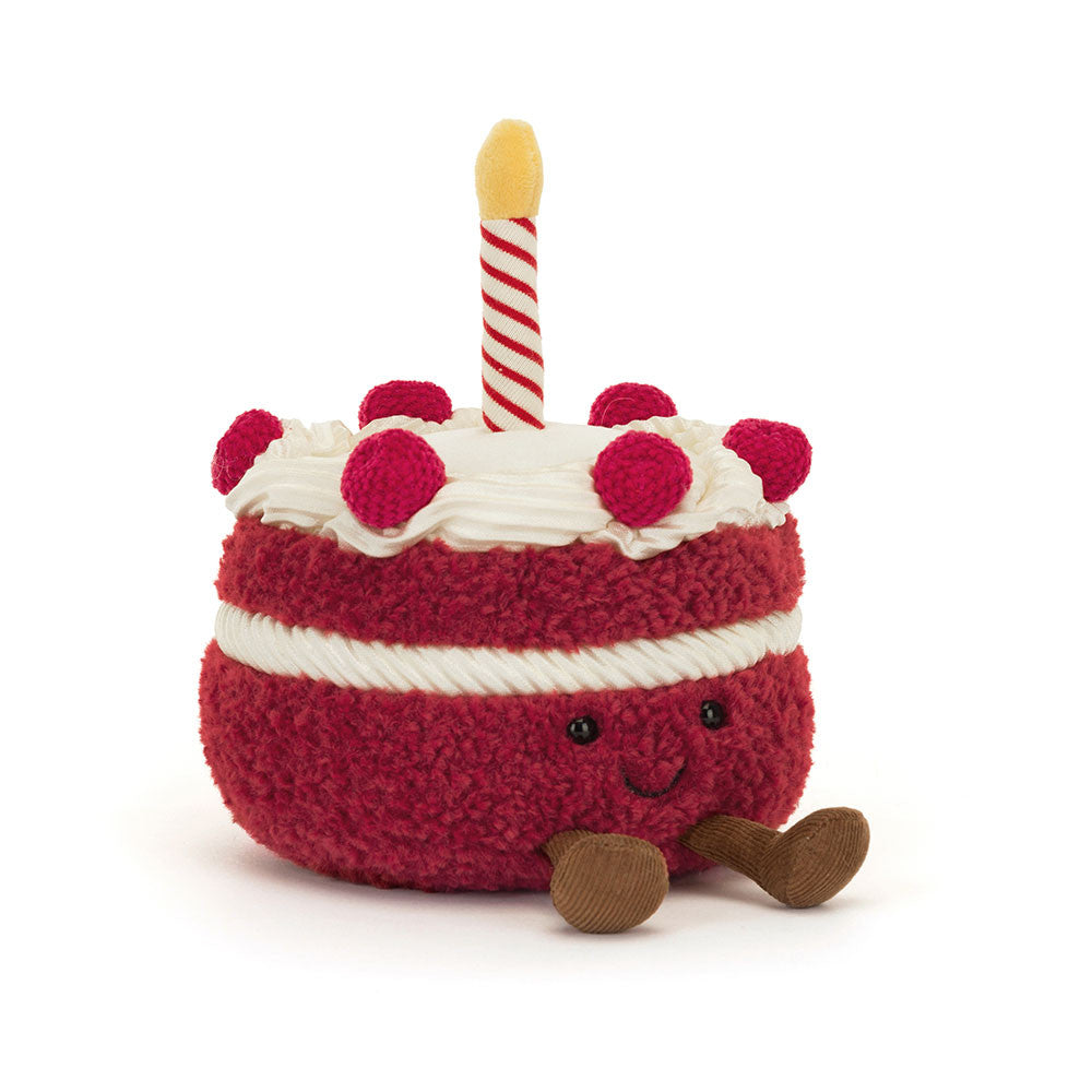 Peluche Amuseables Gâteau Cheri en rouge