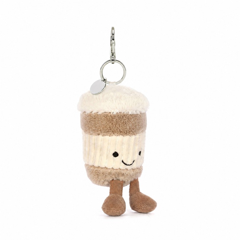 Porte-clé Café à emporter Amuseables beige