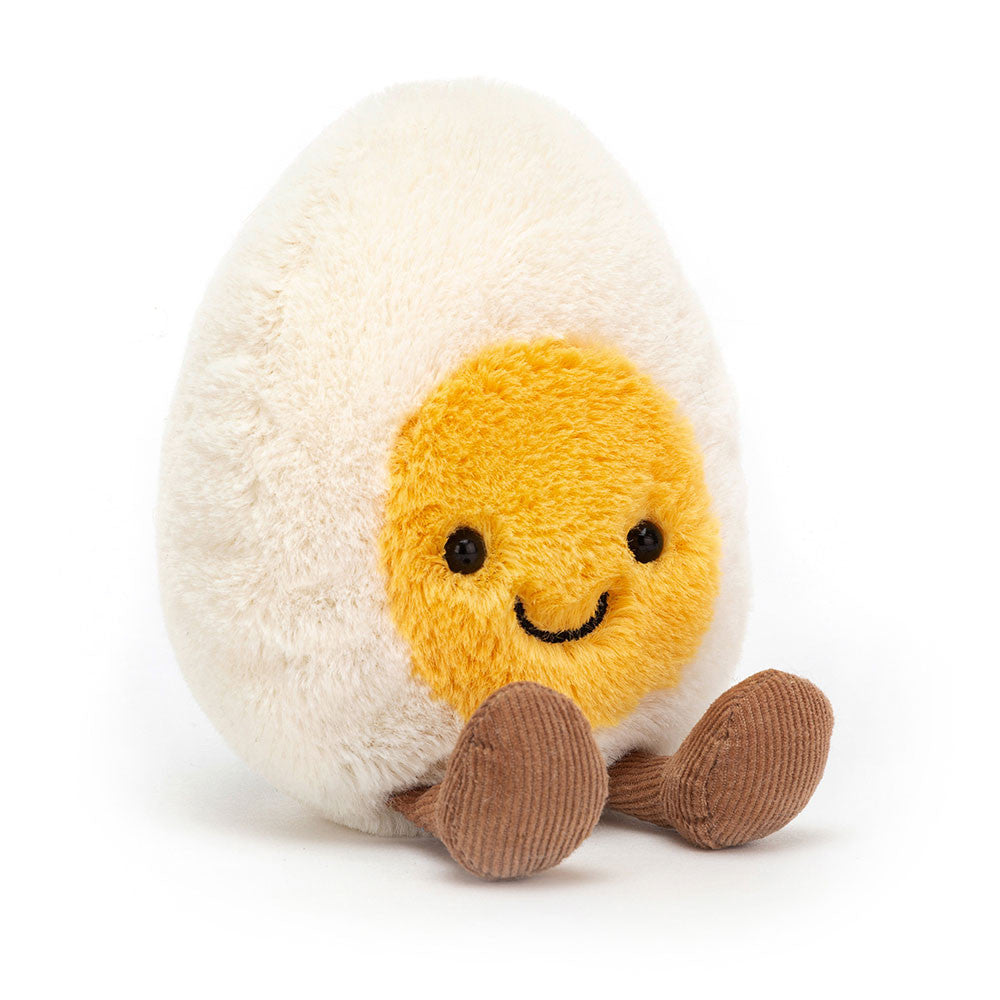 Peluche Amuseables Œuf dur Happy en blanc