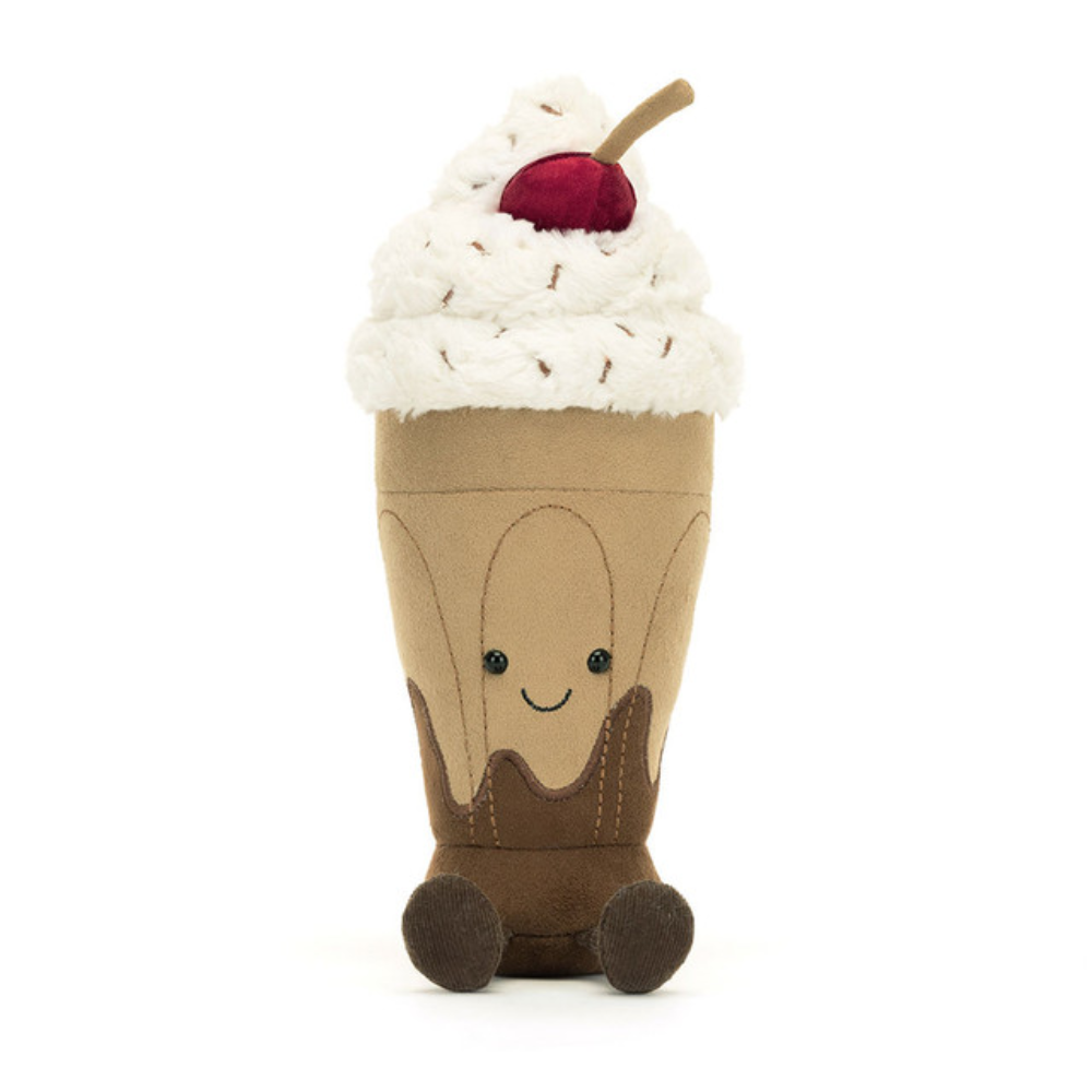 Peluche Milkshake au chocolat Marin Amuseables beige