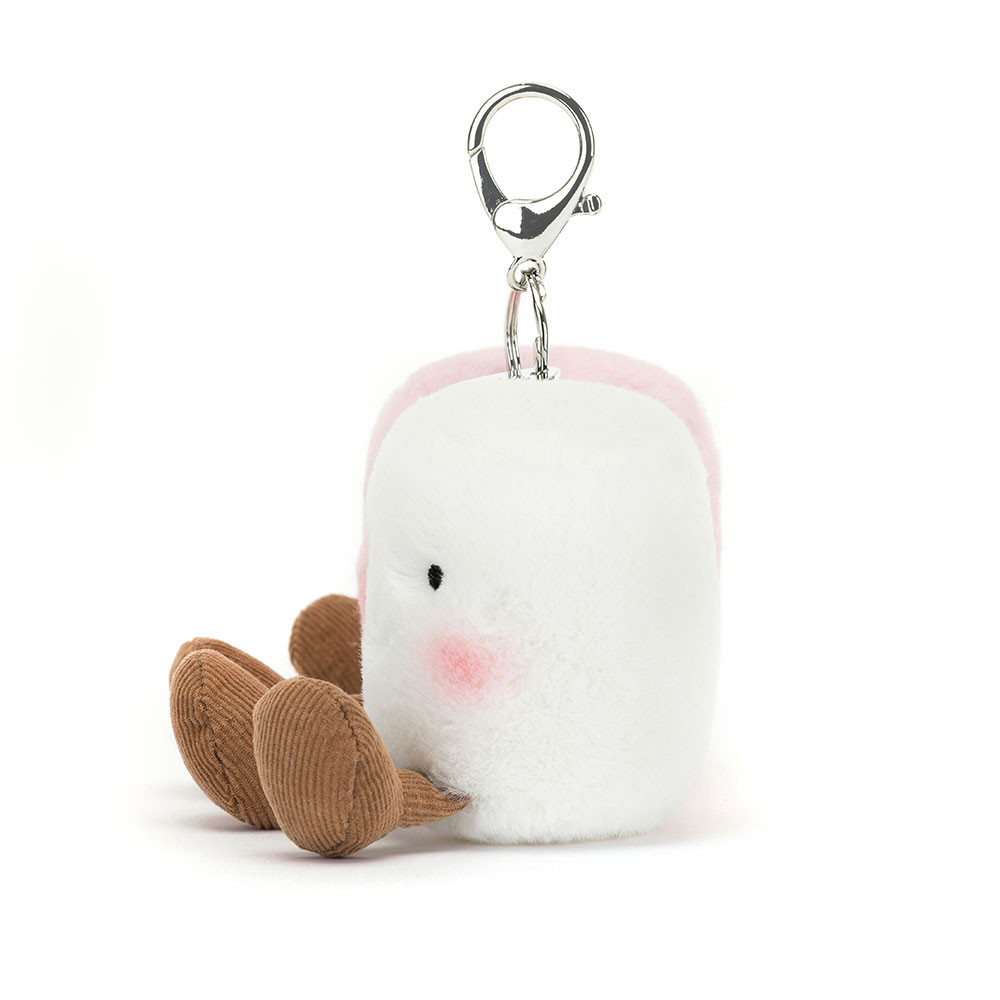 Porte-clé Paire de guimauves Amuseables blanc et rose – vue 3
