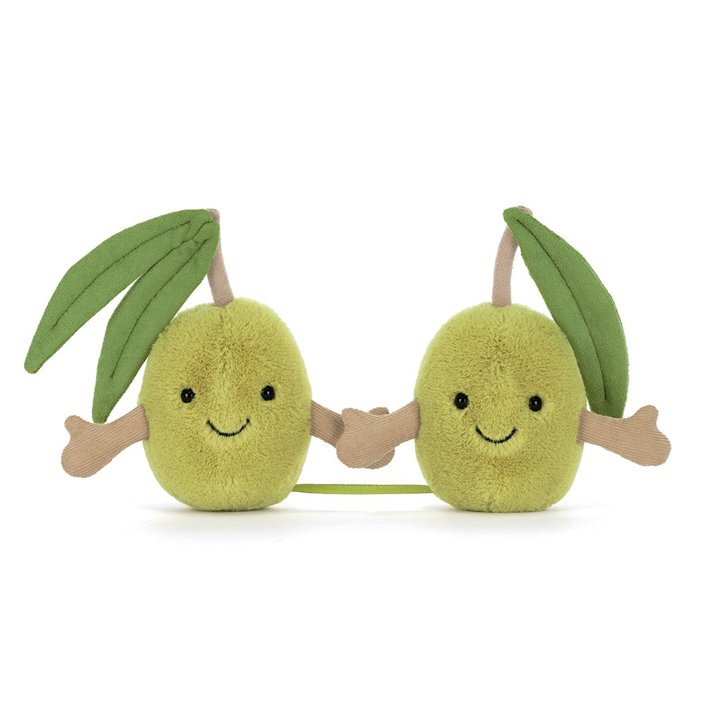 Peluche olives vertes Amuseables Paire d'olives