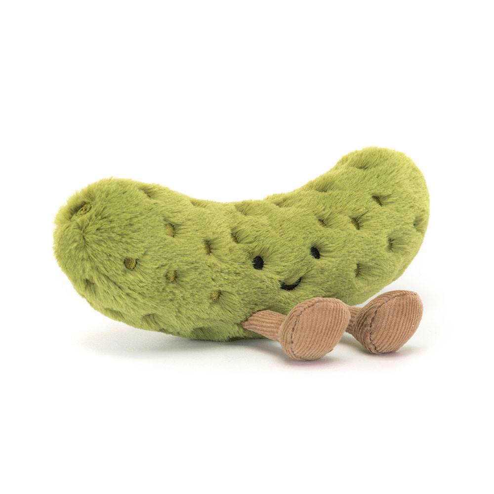 Peluche Cornichon Amuseables verte
