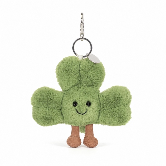Porte-clé en peluche trèfle vert Amuseables Siofra