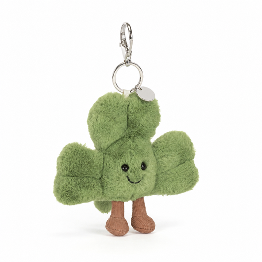 Porte-clé en peluche trèfle vert Amuseables Siofra – vue 2