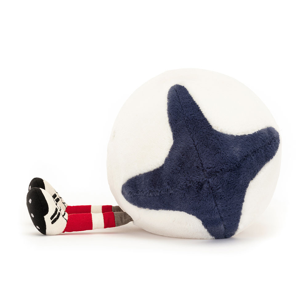 Peluche Ballon de rugby Amuseables Sports blanche – vue 2