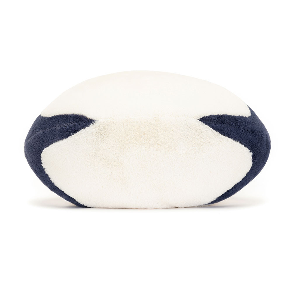 Peluche Ballon de rugby Amuseables Sports blanche – vue 3