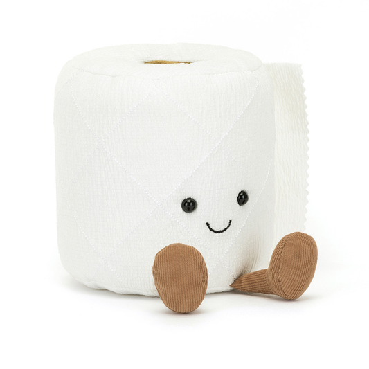 Peluche Amuseables Rouleau de papier toilette en blanc