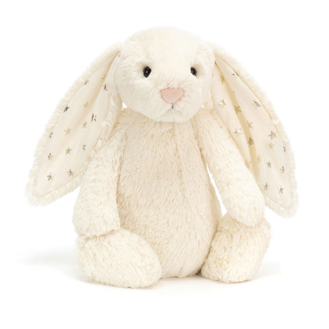 Peluche Lapin Bashful Twinkle crème aux oreilles à motif d'étoiles