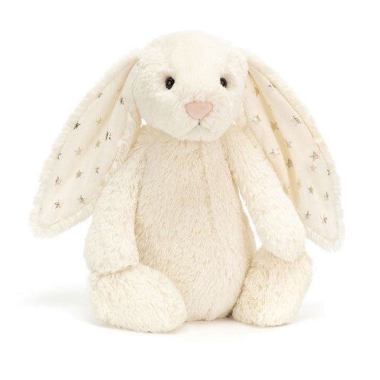 Peluche Lapin Bashful Twinkle crème aux oreilles à motif d'étoiles