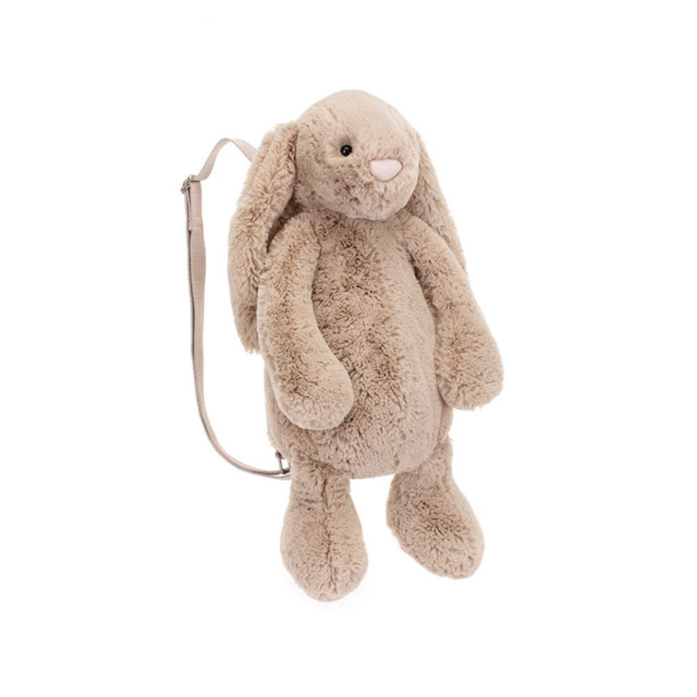 Peluche sac à dos lapin beige Bashful – vue 4