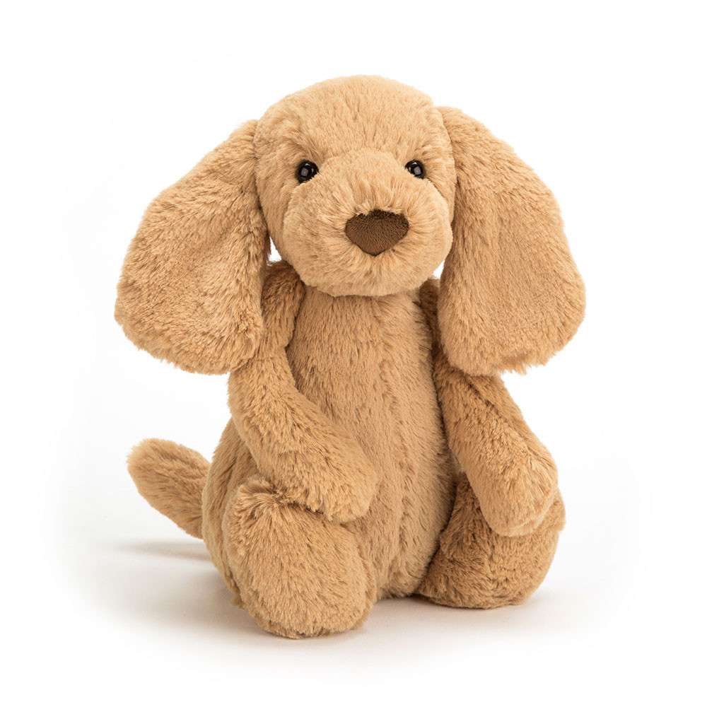 Peluche Chiot Bashful Toffee en marron