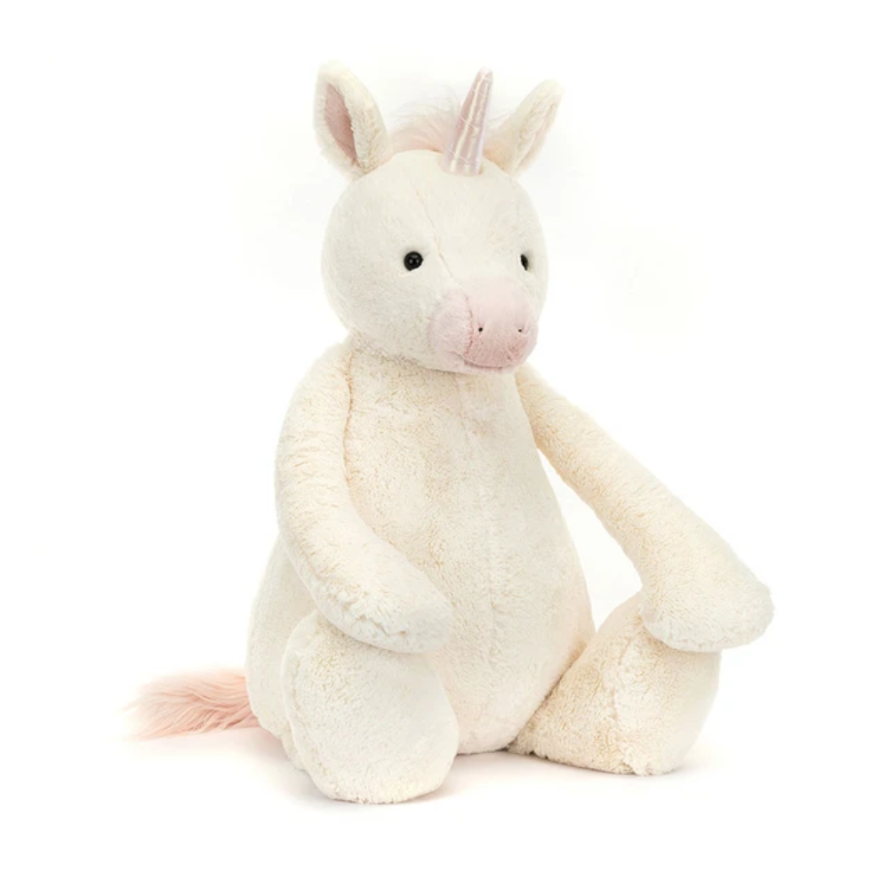 Peluche licorne blanche Bashful