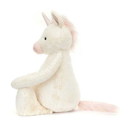 Peluche licorne blanche Bashful – vue 2
