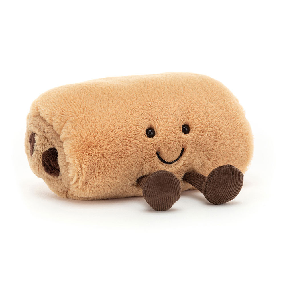 Peluche Amuseables Pain au chocolat en beige