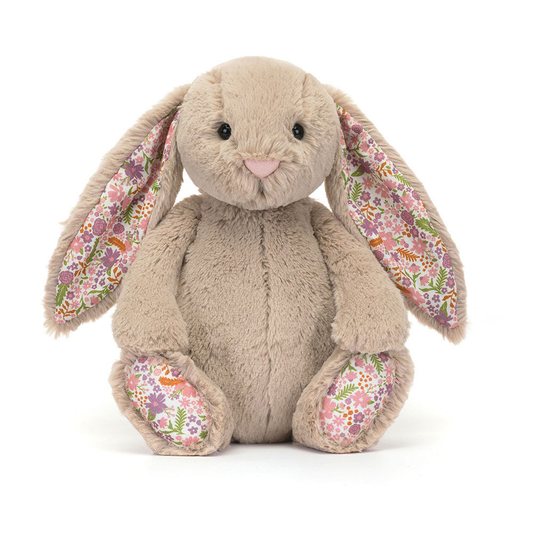 Peluche Lapin Blossom beige Petal en kaki