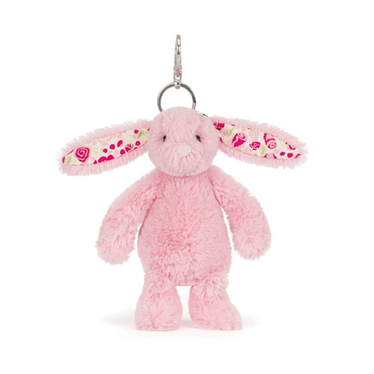Porte-clé en peluche lapin rose Blushkin Blossom