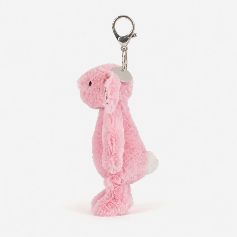 Porte-clé en peluche lapin rose Blushkin Blossom – vue 4