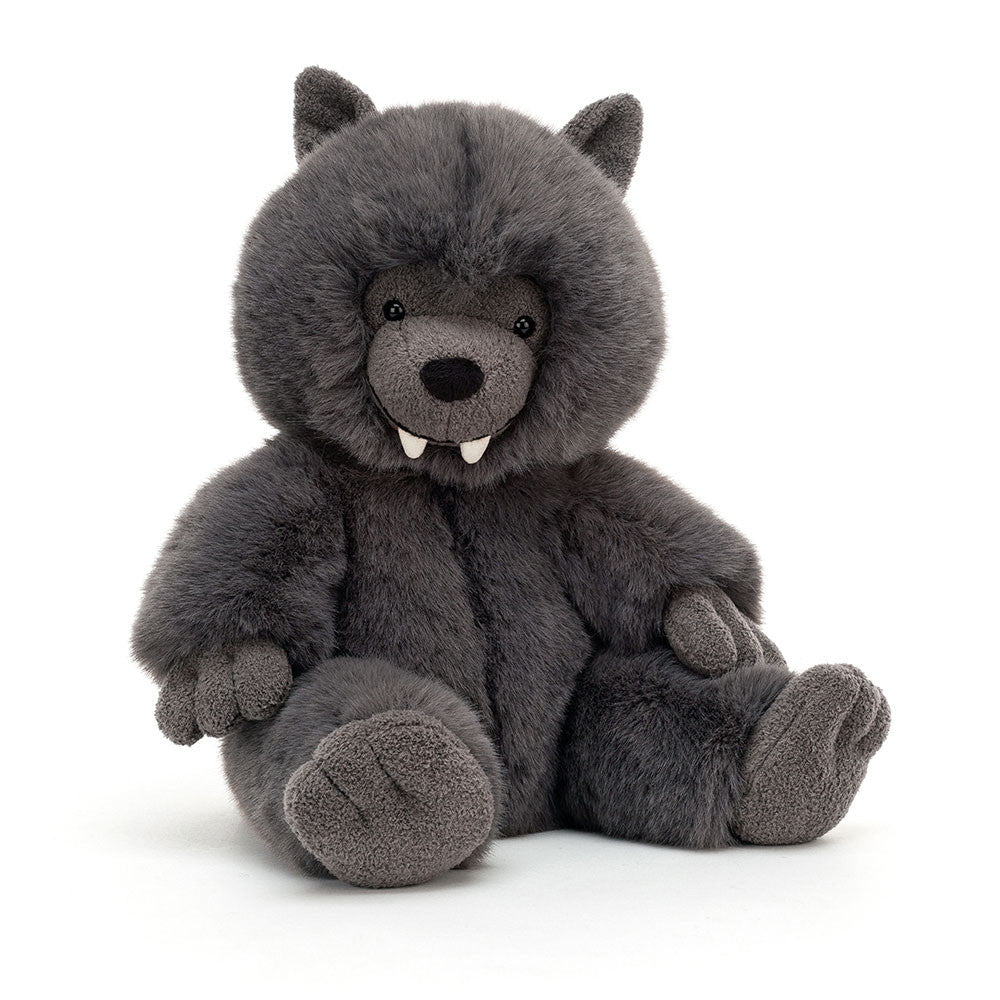 Peluche Loup Wilf en gris anthracite