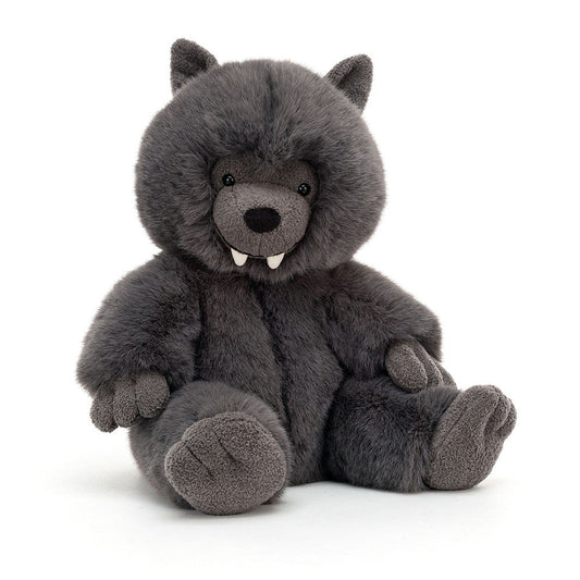 Peluche Loup Wilf en gris anthracite
