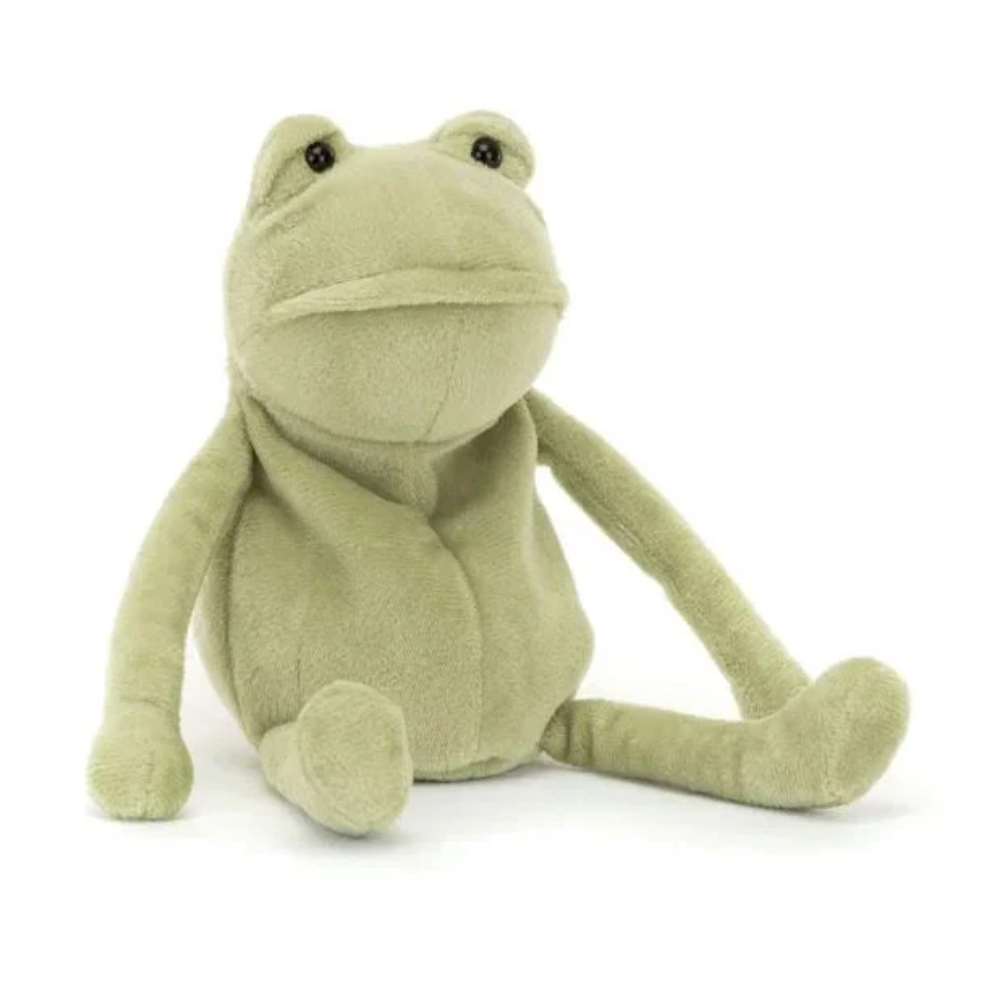 Peluche Grenouille Fergus en vert olive