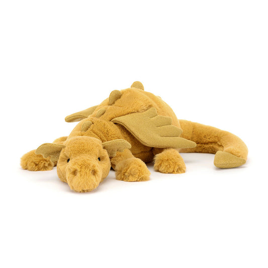 Peluche Dragon Doré en jaune