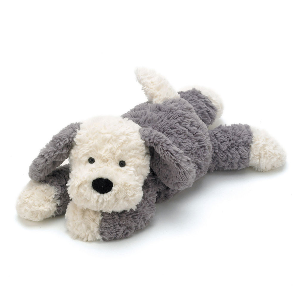 Peluche Chien de berger Tumblie en gris