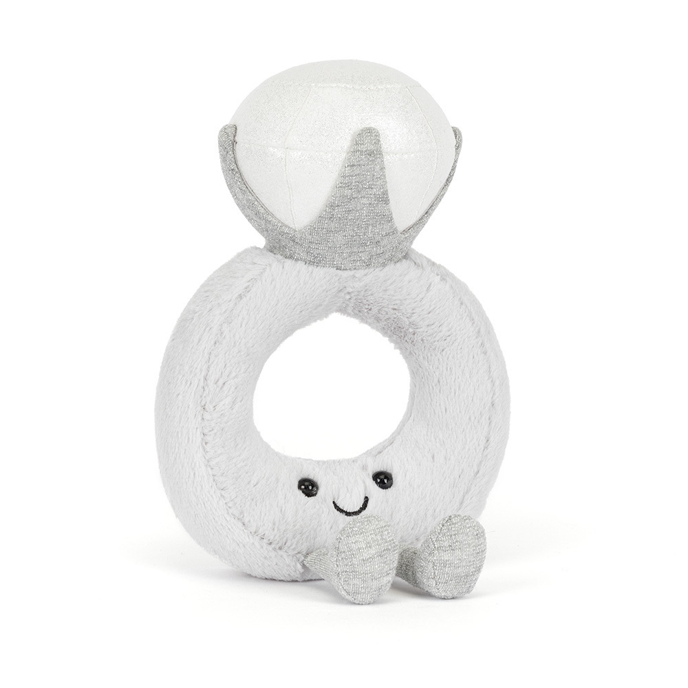 Peluche Amuseables Bague de diamant en gris clair