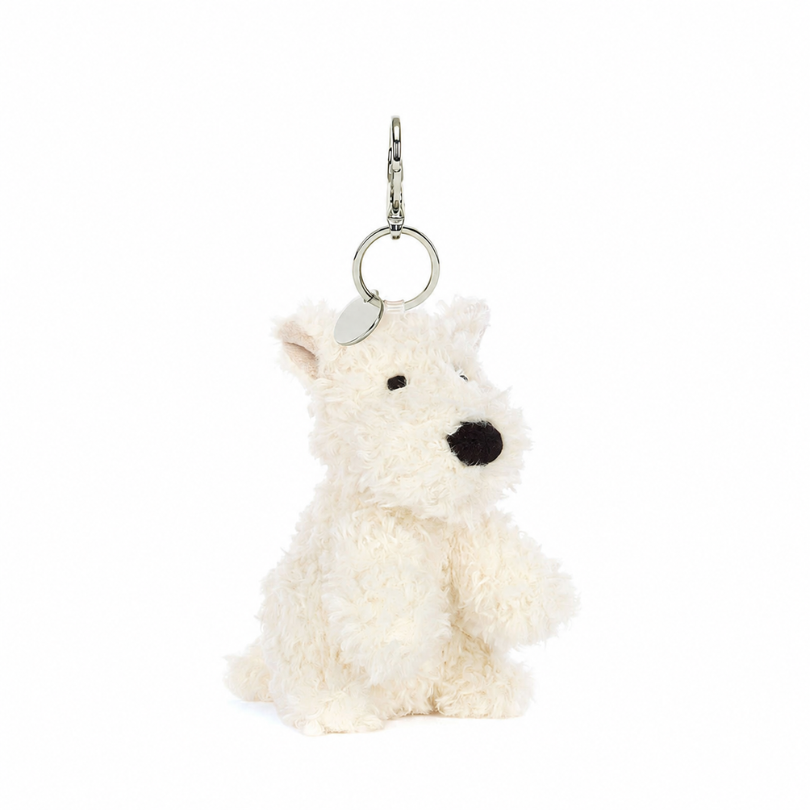 Porte-clé Chien Scottie Munro en crème